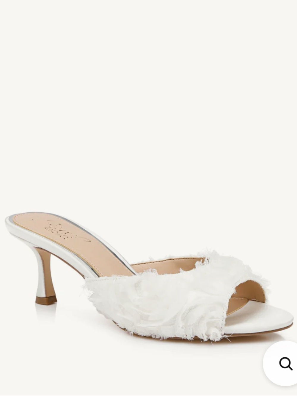 Jewel Badgley Mischka Scarlet Kitten Heel Mule Sandals - 9